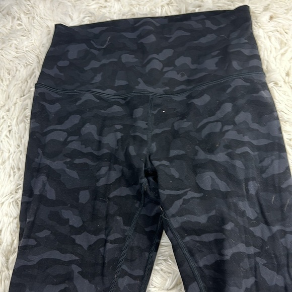 Lululemon Align Crop *21" Sequoia Camo Print Deep Coal Black - Picture 2 of 6